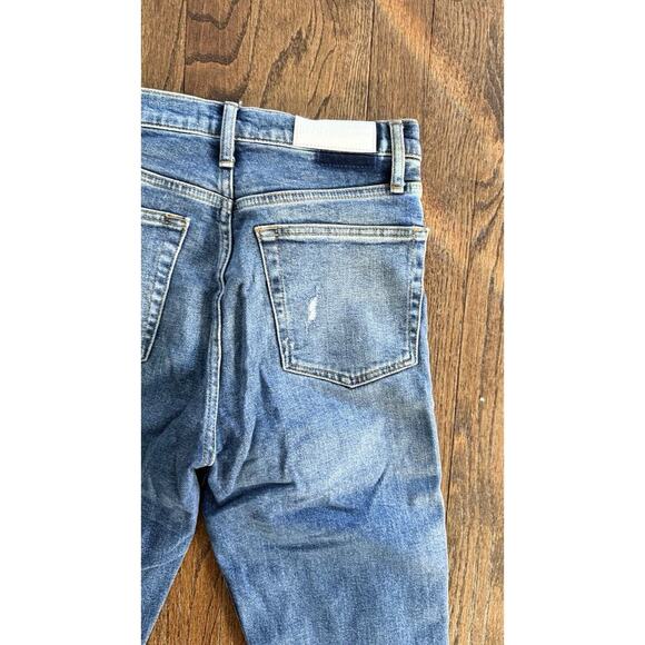 RE/DONE 70s Ultra High Rise Straight Jeans Washed Vintage Blue Size 27 - Picture 15 of 15